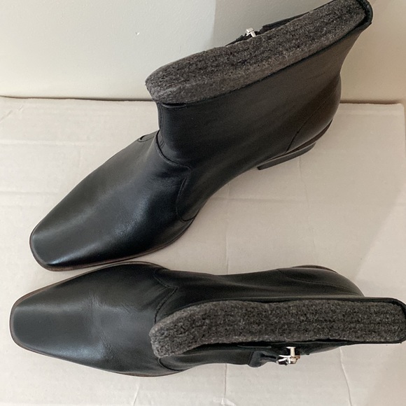 NWOT* TOPSHOP Margot Point Toe Leather Boots Size 9.5 - Picture 11 of 16